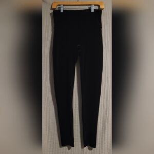 SPANX High Waist Black Velvet Leggings Size L